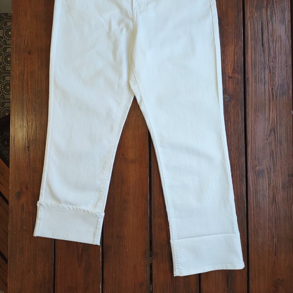 Frye High-Rise Straight Leg Jeans Off-White Relaxed Stretch Women Sz 8/29 EUC - Picture 2 of 13